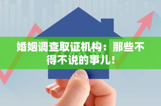 云霄婚姻调查取证机构：那些不得不说的事儿！