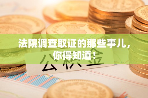 云霄法院调查取证的那些事儿，你得知道！