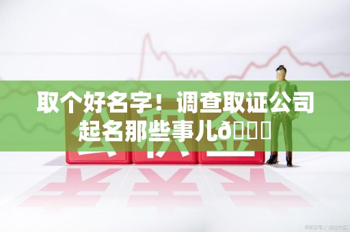 云霄取个好名字！调查取证公司起名那些事儿😎
