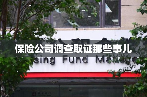 云霄保险公司调查取证那些事儿