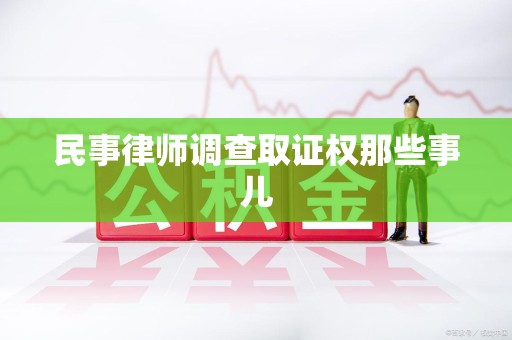云霄民事律师调查取证权那些事儿