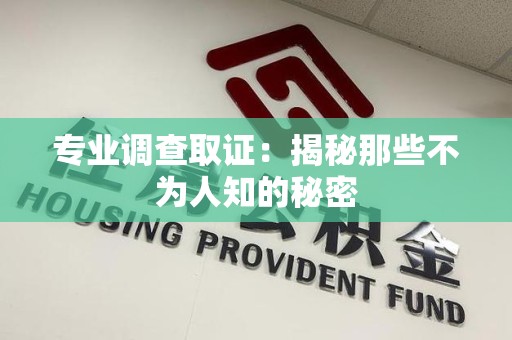 云霄专业调查取证：揭秘那些不为人知的秘密