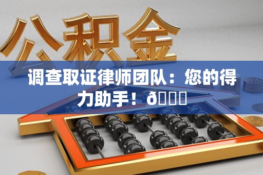 云霄调查取证律师团队：您的得力助手！😎